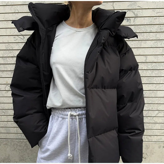 Thicken Hooded Cotton Jacket for Women